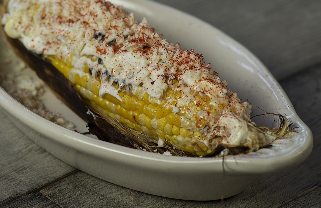 Elote with Queso Cotija and Crema