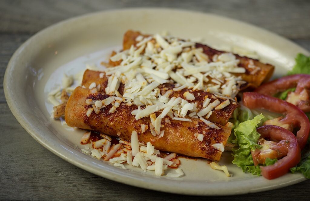 Red Chicken Enchiladas cotija cheese1 Cheesemakers