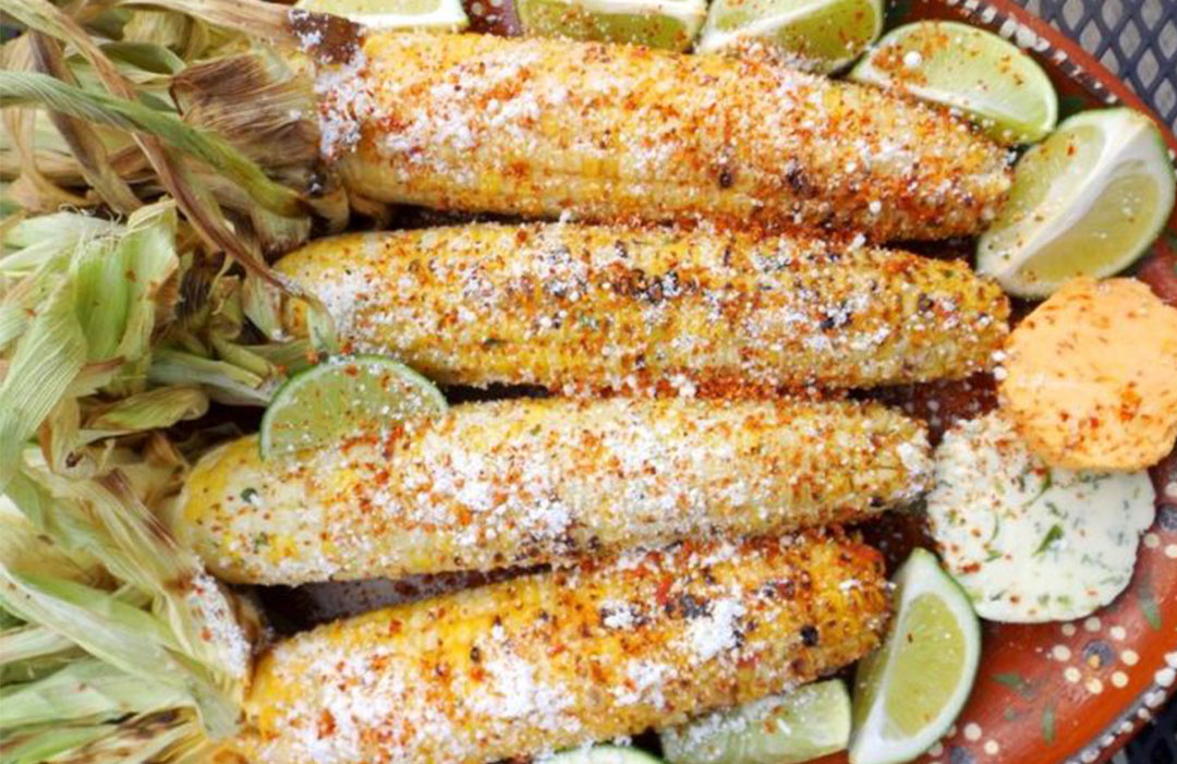 Elote Asado (Grilled Corn with Salsa Butter) - Cheesemakers